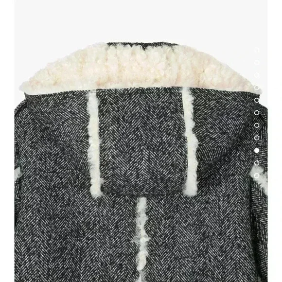 NWT Rare Zara SRPLS Shearling Coat XS